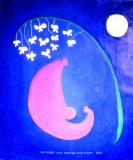 Universe with Orchids and Moon