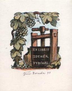 Jiří Bouda: Ex libris Zdeněk Vybíhal