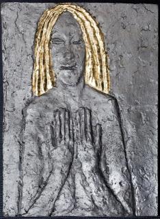 Děkuji - malý cínový reliéf